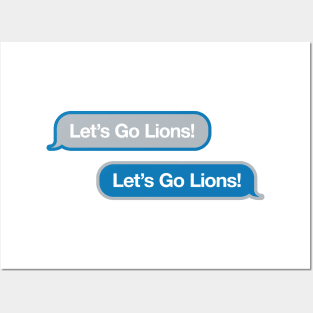 Let's Go Lions Text Message Posters and Art